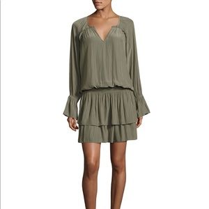 Ramy Brook Olivia Bell-Sleeve Blouson Dress Small